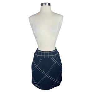 Diane von Furstenberg Black Plaid Mini Skirt - Size 6